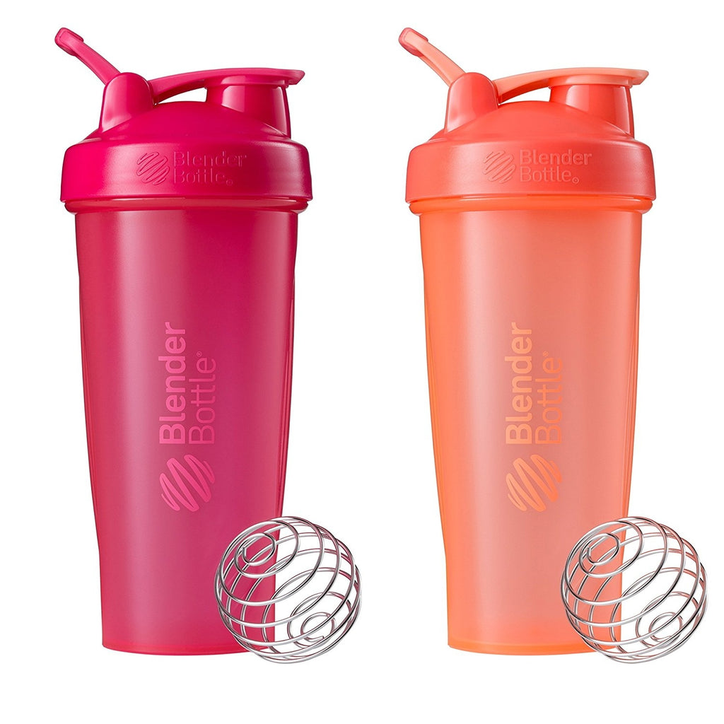 BlenderBottle Classic 28 oz White Shaker Cup with Flip-Top and Wide Mouth  Lid 