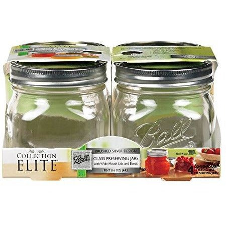  Ball Wide Mouth Pint Mason Jars with Lids & Bands, 16-oz
